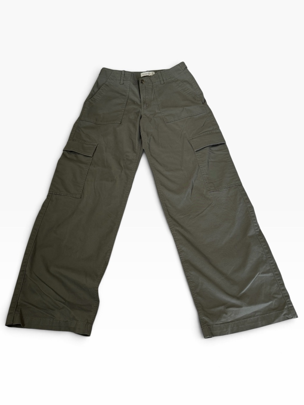 Abercrombie & Fitch Woman’s Olive Green Cargo Wide-Leg Pants Sz 4